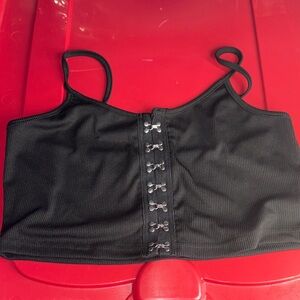 SHEIN Black Ribbed Top